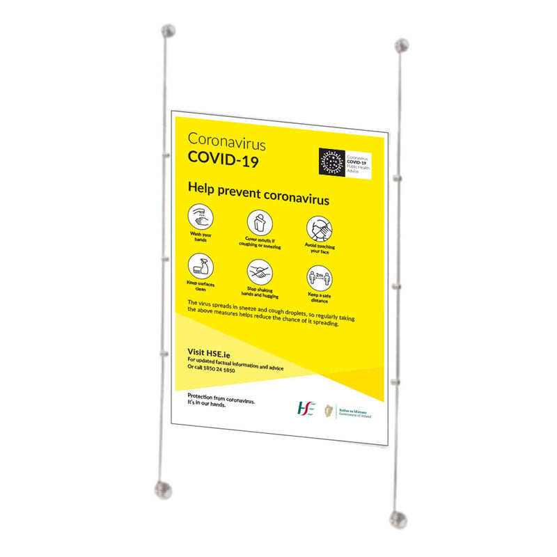 A1 Acrylic Cable Poster Display Kits